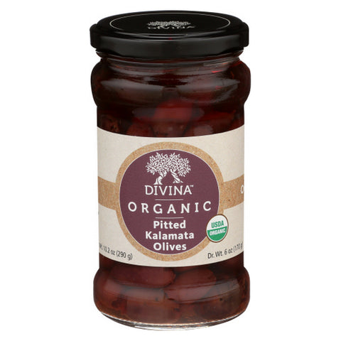 Divina, Organic Pitted Kalamata Olives, 6 Oz(Case Of 6)