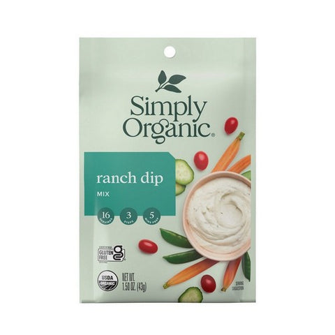 Simply Organic, Organic Ranch Dip Mix, 1.5 Oz(Case Of 12)