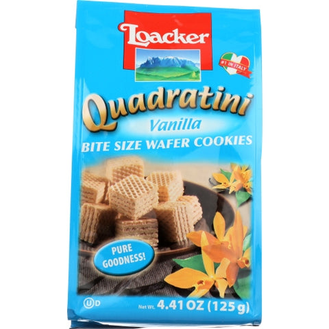 Loacker, Small Quadratini Vanilla, 4.41 Oz(Case Of 6)