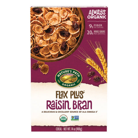 Natures Path, Organic Flax Plus Raisin Bran, 14 Oz(Case Of 12)