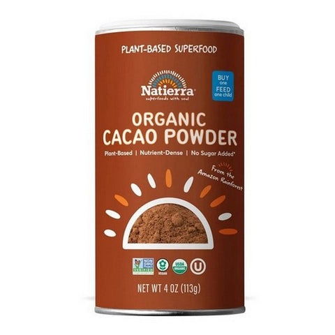 Natierra, Organic Cacao Powder Shaker, 4 Oz(Case Of 12)
