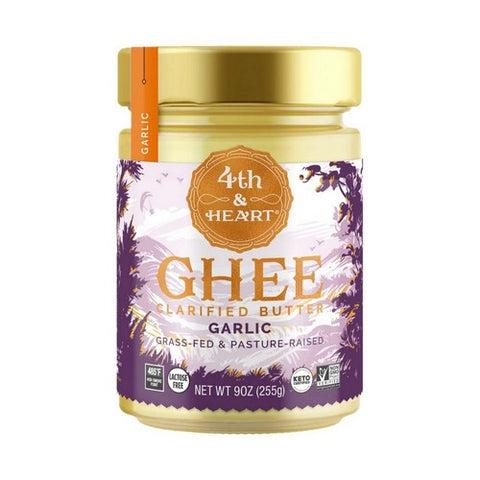 4th & Heart, Natural California Garlic Ghee Butter, 9 Oz(Case Of 6)