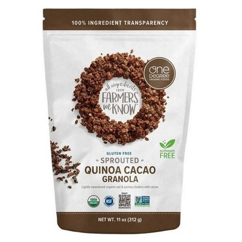 One Degree, Quinoa Cacao Granola  Sprouted Oat, 11 Oz(Case Of 6)