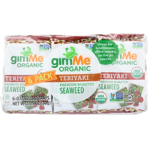 Gimme, Organic Seaweed Snack Teriyaki, 1.05 Oz(Case Of 8)