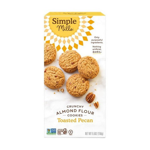 Simple Mills, Toasted Pecan Crunchy Cookies, 5.5 Oz(Case Of 6)