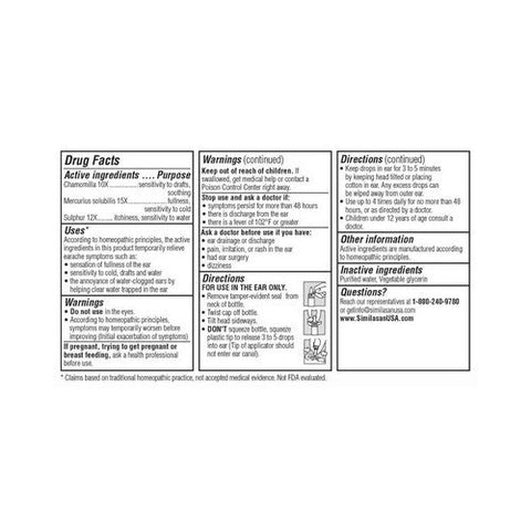 Similasan, Earache Relief Ear Drops, 0.33 Oz Similasan