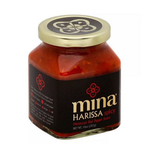 Mina, Harissa Spicy Moroccan Red Pepper Sauce, Case of 12 X 10 Oz Mina