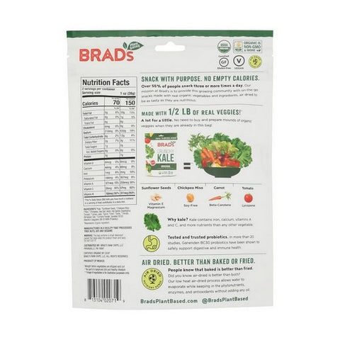 Brads Plant Based, Original Crunchy Kale, 2 Oz