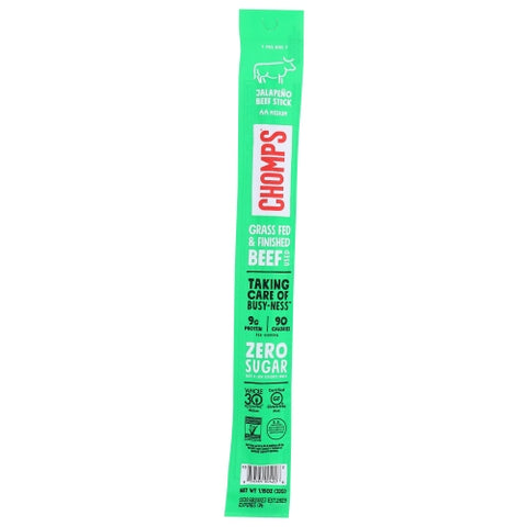 Chomps, Beef Stick Jalapeno, 1.15 Oz(Case Of 24)