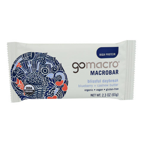 Gomacro, Bar Organic  Blueberry  Cashew Butter, 2.3 Oz(Case Of 12)