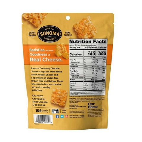 Sonomacrea, Crisps Cheddar, 2.25 Oz(Case Of 12)