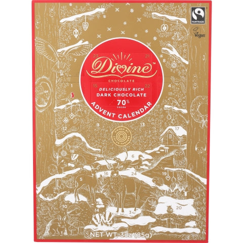 Divina, Calendar Advent Choc Drk, 3 Oz(Case Of 12)