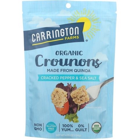 Carrington Farms, Crounons Crckd Pppr Sslt, 4.75 Oz(Case Of 6)