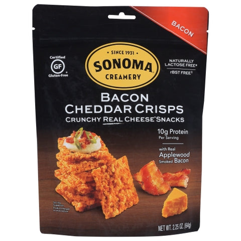 Sonomacrea, Crisp Cheese Bacon Cheddar, 2.25 Oz(Case Of 12)