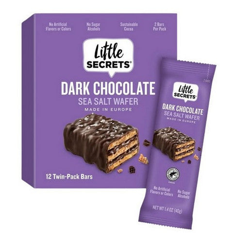 Little Secrets Llc, Crispy Wafers Dark Chocolate With Sea Salt, 1.4 Oz(Case Of 12) Little Secrets Llc