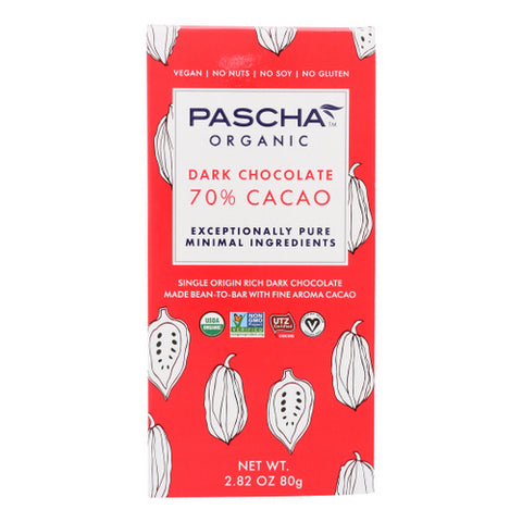 Pascha, Pascha  Bar Chocolate  Cacao, Case of 10 X 2.82 Oz