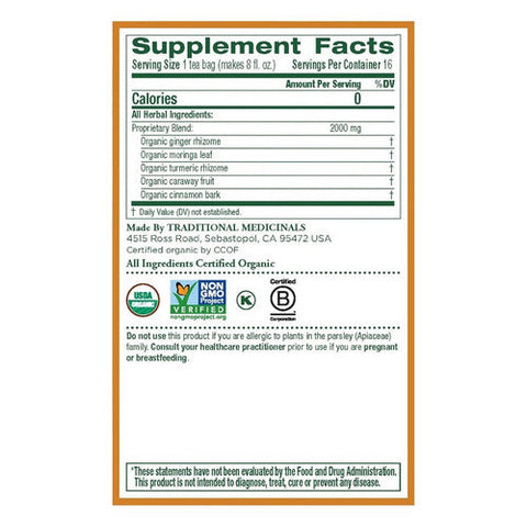 Traditional Medicinals, Ginger Aid Tea, 16 Bags Traditional Medicinals