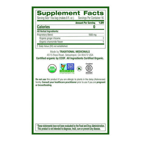 Traditional Medicinals, Organic Golden Ginger Digest Tea, 16 Bags Traditional Medicinals