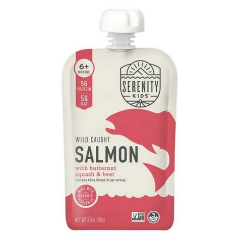 Serenity Kids, Serenity Kids Llc Pouch Salmon Butternut Squash Beet, 3.5 Oz(Case Of 6)