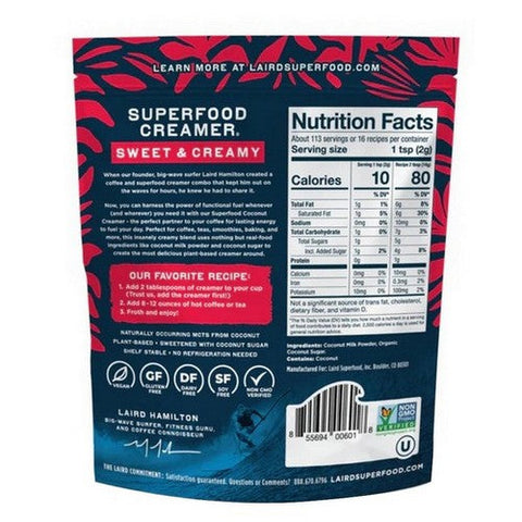 Laird Superfood, Creamer Sweet And Creamy, 8 Oz Laird Superfood