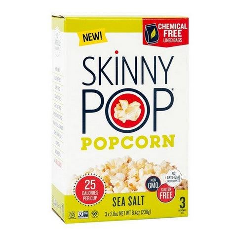 Skinny Pop, Popcorn Mcrowv Sea Slt 3Pk, 8.4 Oz(Case Of 12)