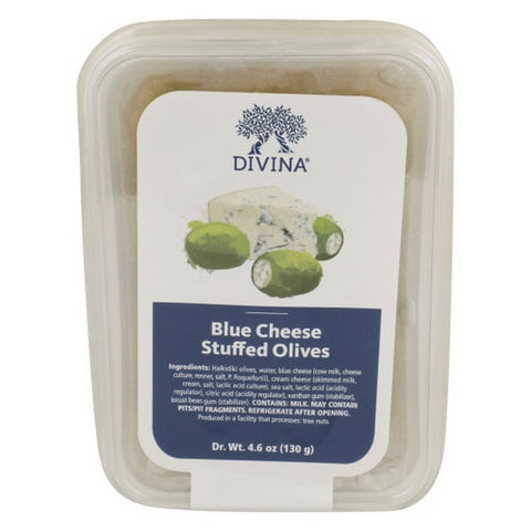 Divina, Cup Olives Blue Chz Stfd, Case of 6 X 4.6 Oz Divina
