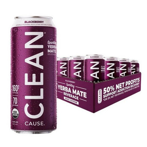 Clean Cause, Yerba Mate Blackberry, 16 Oz(Case Of 12)