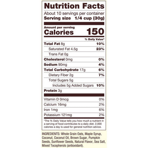 Bobs Red Mill, Homestyle Granola Maple Sea Salt, 11 Oz(Case Of 6)