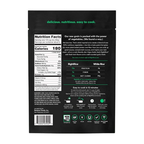 Rightrice, Made From Vegetables Garlic Herb, 7 Oz(Case Of 6)