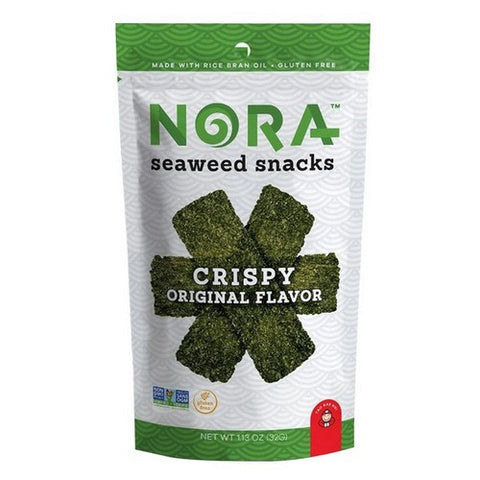 Nora Snacks, Seaweed Snacks Crispy Original, 1.13 Oz(Case Of 12)