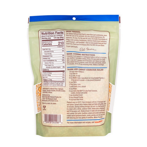 Bobs Red Mill, Tri Color Pearl Couscous, 16 Oz(Case Of 4)