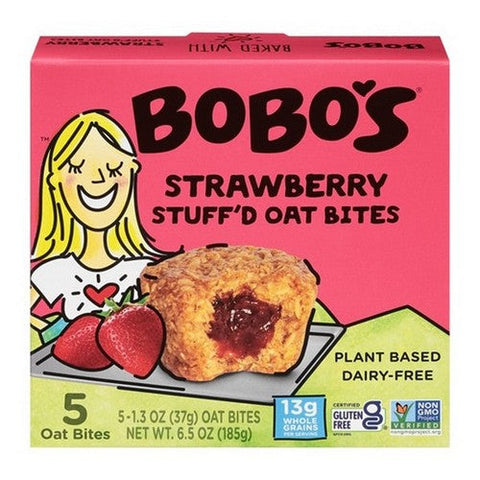 Bobo's Oat Bars, Strawberry Stuff'd Oat Bites, 6.5 Oz(Case Of 6) Bobo's Oat Bars