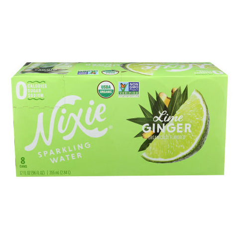 Nixie, Water Sprk Lime Gingr 8Pk, Case of 3 X 96 Oz Nixie