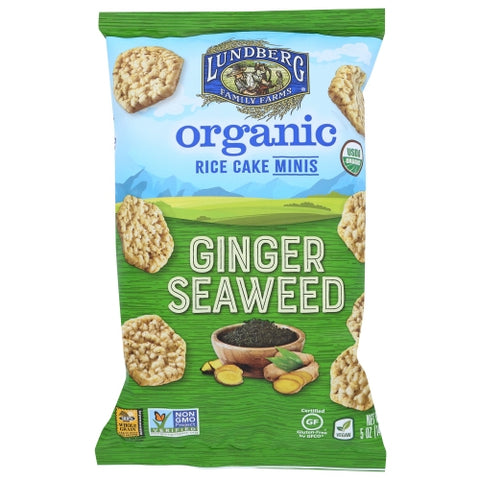 Lundberg, Organic Ginger Seaweed Rice Cake Minis, 5 Oz(Case Of 6)