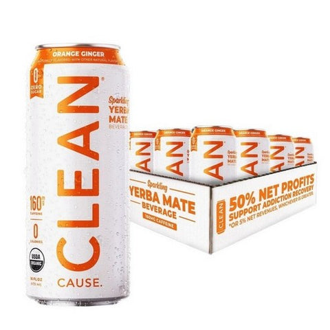 Clean Cause, Tea Rtd Orange Ginger Sf, 16 Oz(Case Of 12)