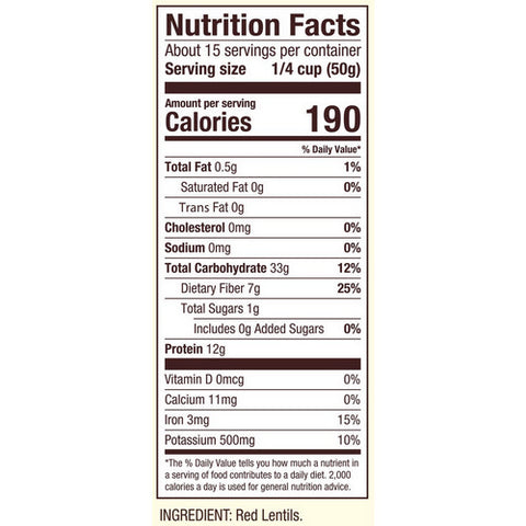 Bobs Red Mill, Lentils Red, 27 Oz(Case Of 4)