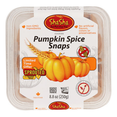 Shasha, Cookies Pmpkn Spice Snaps, 8.8 Oz(Case Of 12)