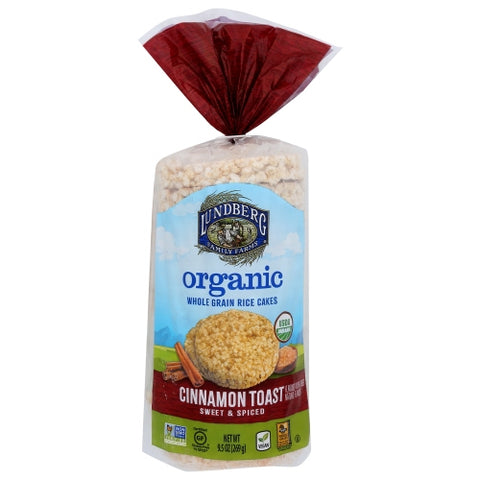 Lundberg, Organic Cinnamon Toast Rice Cake, 9.5 Oz(Case Of 6)