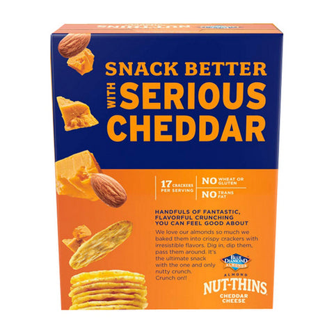 Blue Diamond, Nut & Rice Cracker Snacks Cheddar Cheese, 4.25 Oz(Case Of 12)