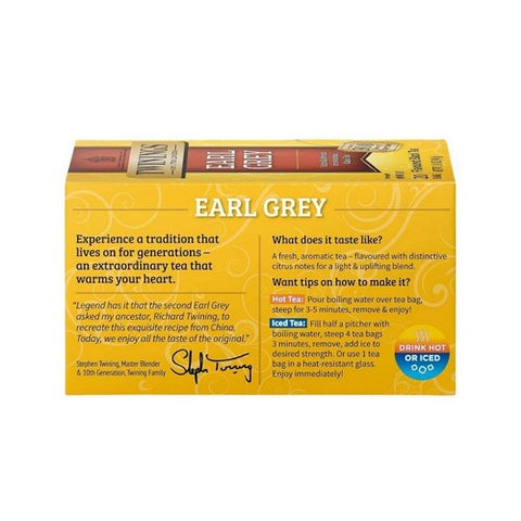 Twinings, Earl Grey Tea, 20 Bags(Case Of 6) Twinings