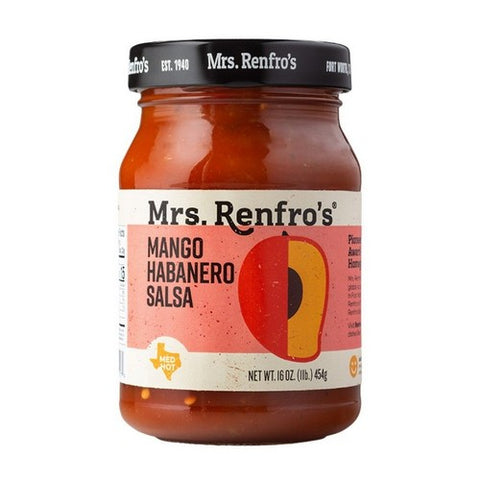 Mrs Renfro, Habanero Salsa Medium Hot Mango, 16 Oz(Case Of 6)
