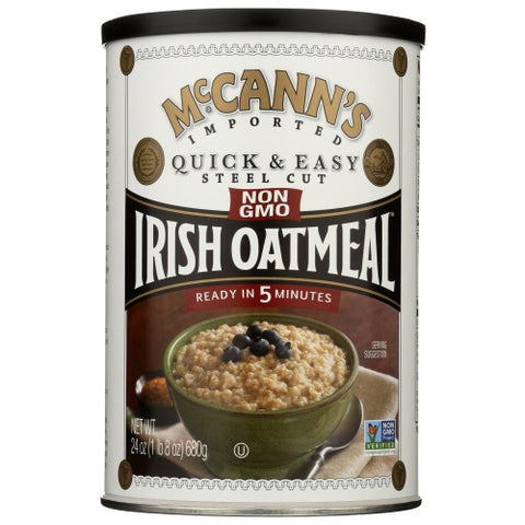 Mccann, Oatmeal Qck&Easy Steel Cnstr, Case of 12 X 24 Oz