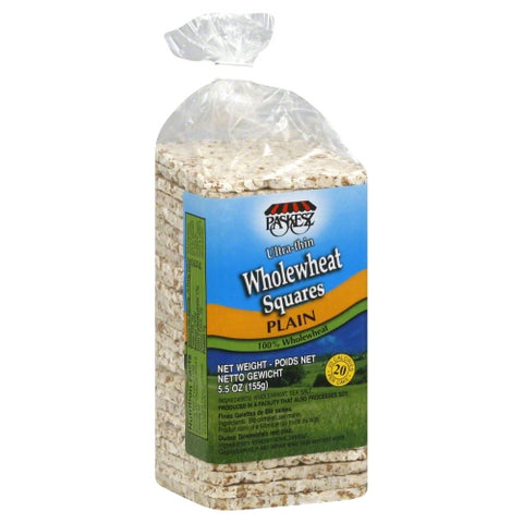 Paskesz, Ricecake Sqr Wwht Plain, 5.5 Oz(Case Of 12)