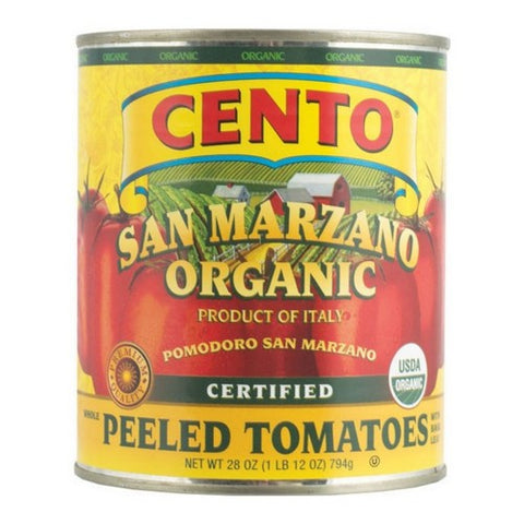 Cento, San Marzano Organic Whole Peeled Tomatoes, 28 Oz(Case Of 6)