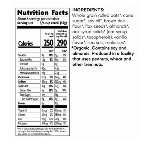 Natures Path, Organic Granola Vanilla Almond + Flax, 11.5 Oz(Case Of 12)