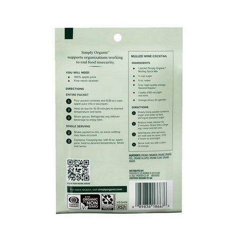 Simply Organic, Organic Mulling Spice, 1.2 Oz(Case Of 8)