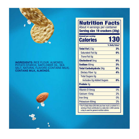 Blue Diamond, Almond Nut-thins Hint Of Sea Salt, 4.25 Oz(Case Of 12)