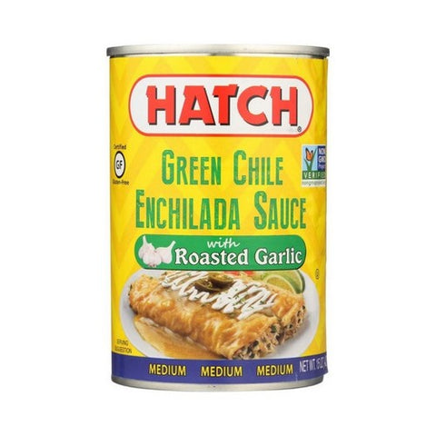 Hatch, Green Chile Enchilada Sauce With Roasted Garlic, 14 Oz