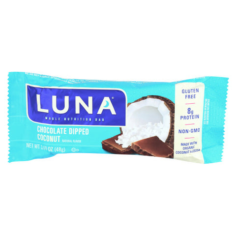 Luna, Chocolate Dipped Coconut Luna Bar, 1.7 Oz(Case Of 15)