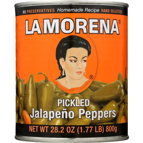 La Morena, Jalapeno Whole, 27 Oz(Case Of 6)